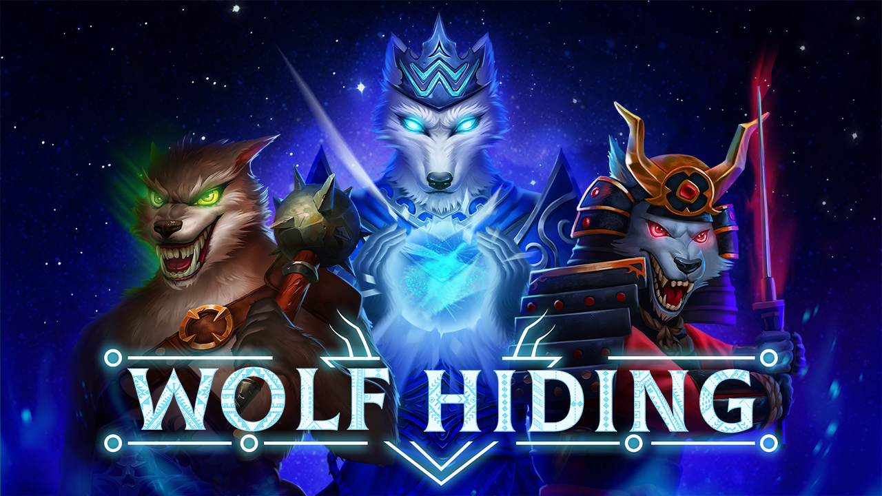 wolf hiding