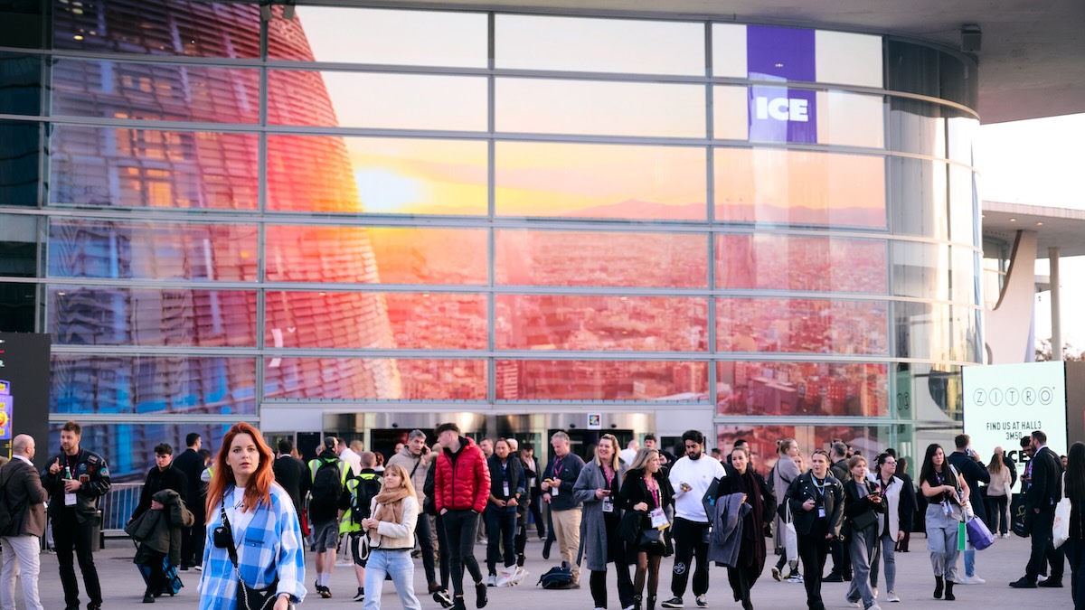 Visitors outside ICE in Barcelona